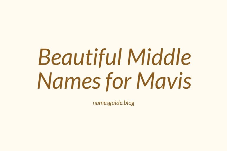 38+ Beautiful Middle Names That Perfectly Complement Mavis