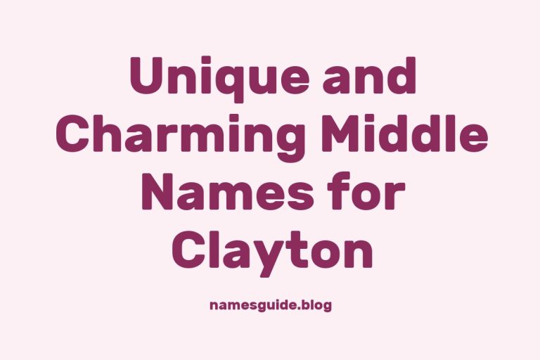 45+ Unique and Charming Middle Names for Clayton