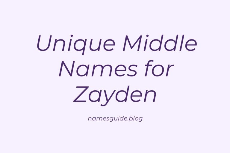 38+ Unique and Meaningful Middle Names for Zayden to Consider