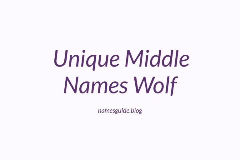 42+ Strong and Unique Middle Names for Wolf-Inspired Baby Names