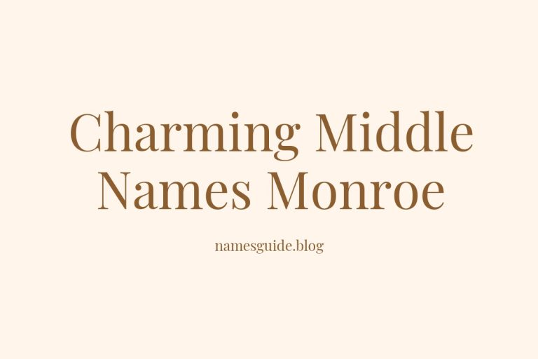 45+ Charming Middle Names for Monroe to Inspire Your Baby Name Choice