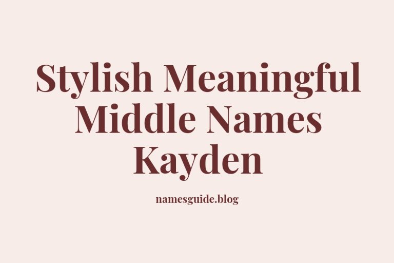 38+ Stylish and Meaningful Middle Names for Kayden
