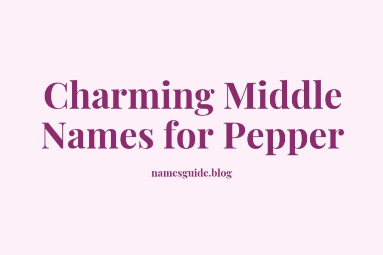 38+ Unique and Charming Middle Names for Pepper You’ll Love