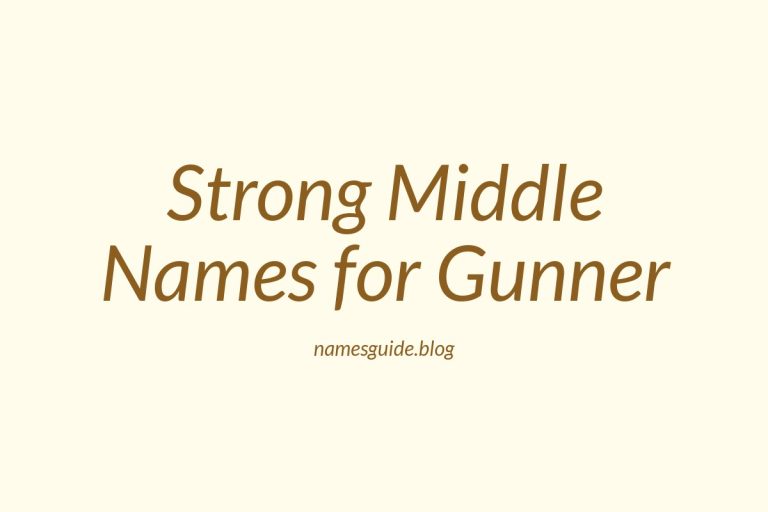 38+ Strong and Stylish Middle Names for Gunner
