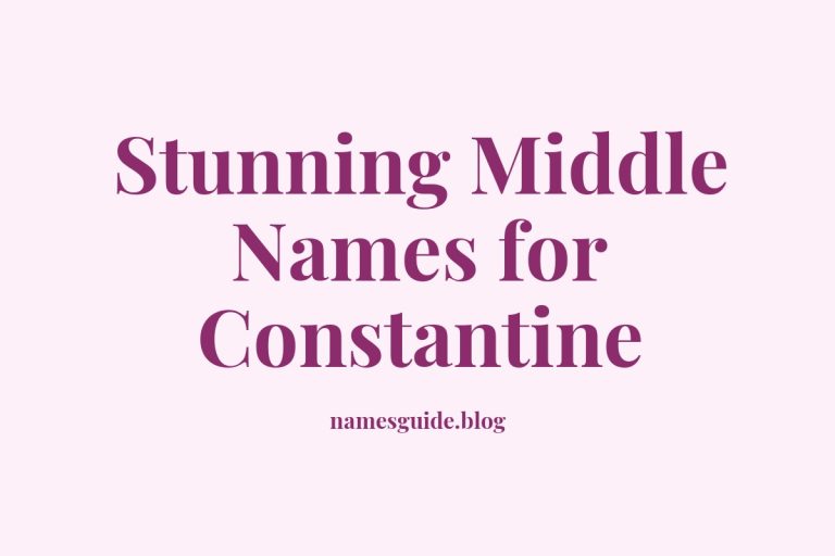 45+ Stunning Middle Name Ideas for Constantine You’ll Love