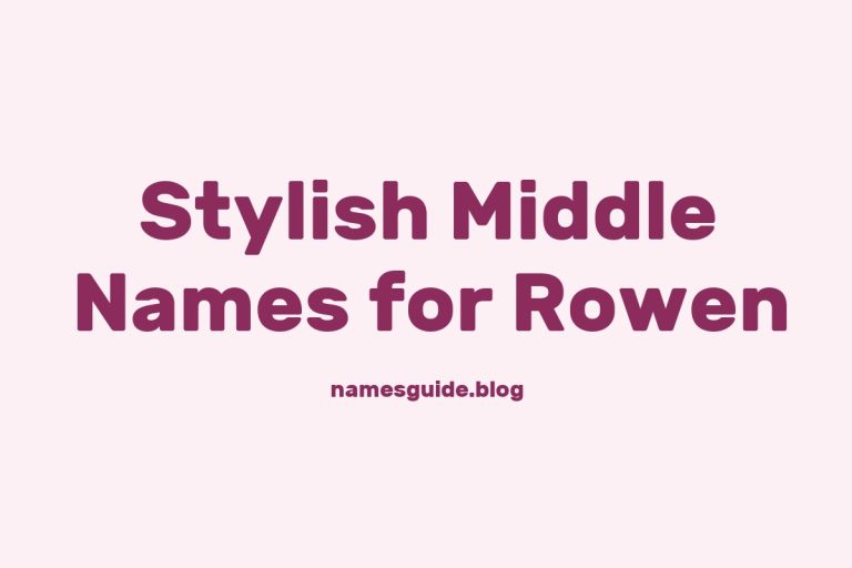 38+ Stylish Middle Names to Pair Perfectly with Rowen