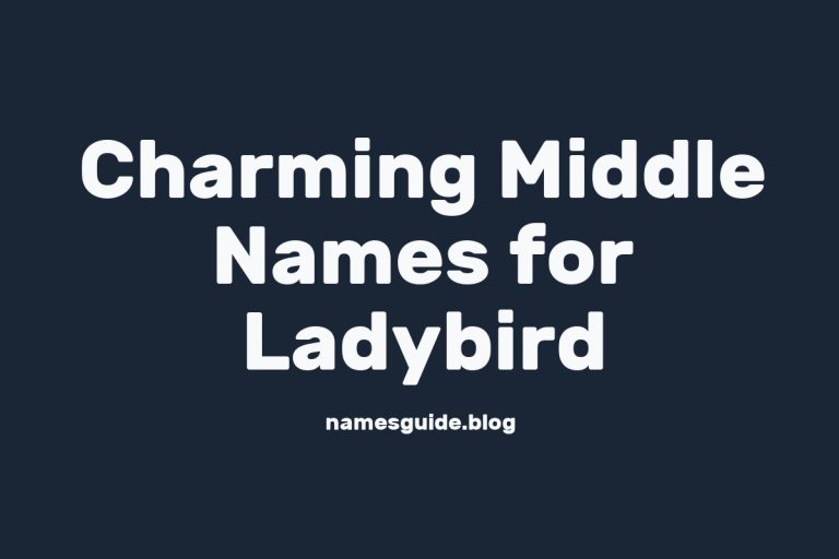 38+ Charming Middle Names Perfect for Ladybird