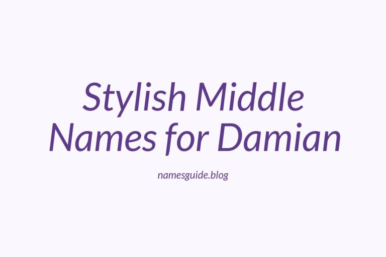 38+ Stylish and Meaningful Middle Names for Damian