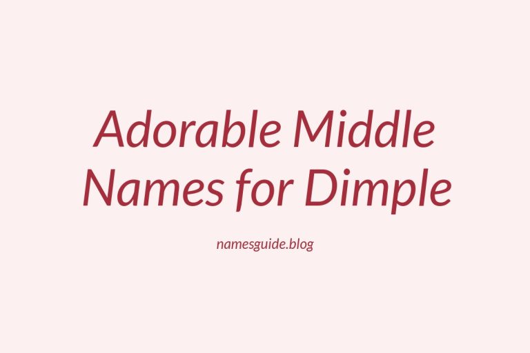 38+ Adorable Middle Names to Pair Perfectly with Dimple
