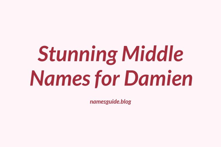45+ Stunning Middle Names to Pair Perfectly with Damien