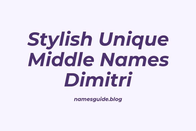 42+ Stylish and Unique Middle Names for Dimitri You’ll Love