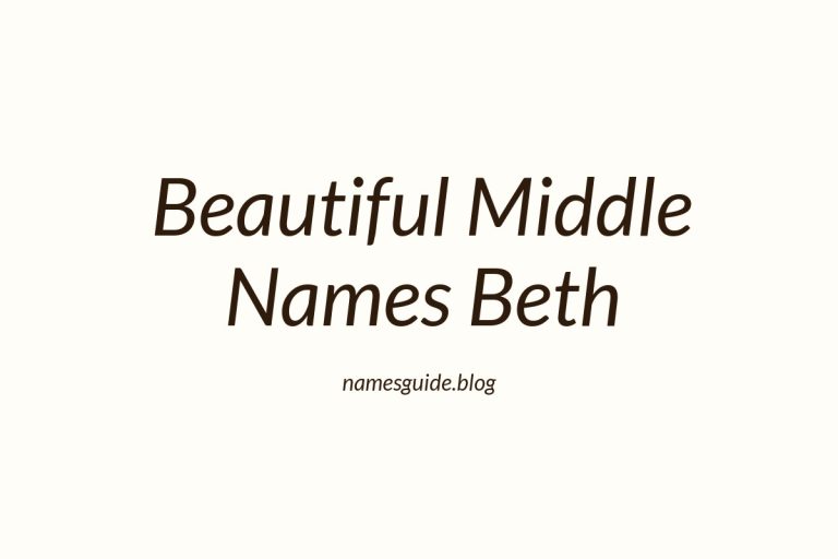 38+ Beautiful Middle Names That Perfectly Complement Beth