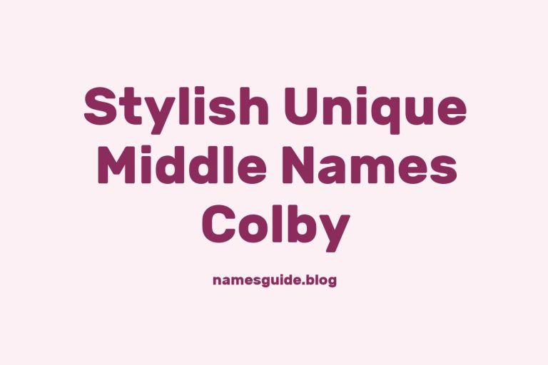 38+ Stylish and Unique Middle Names for Colby to Inspire You