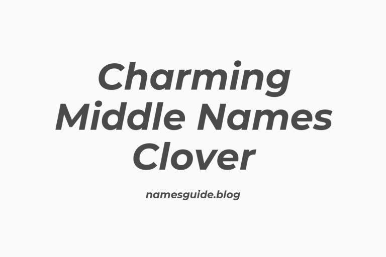 38+ Charming Middle Names to Pair Perfectly with Clover