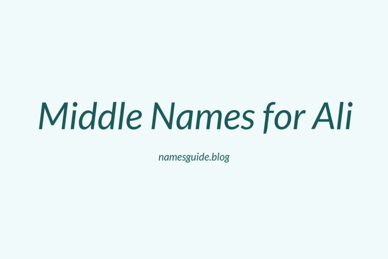 49+ Middle Names for Ali: The Perfect Complement