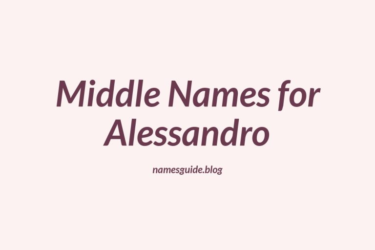 55+ Middle Names for Alessandro: The Perfect Choice