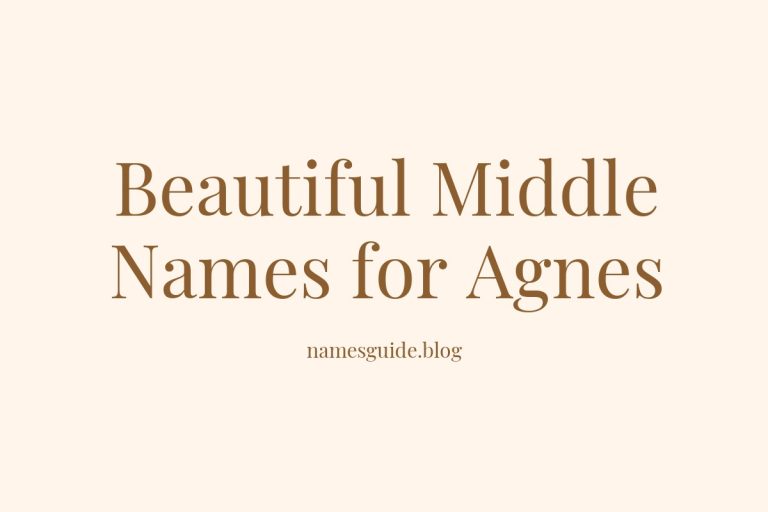 51+ Beautiful Middle Names for Agnes