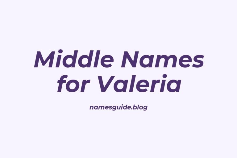 64+ Middle Names for Valeria: The Perfect Complement