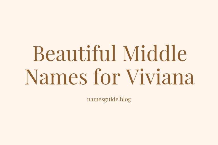 75+ Beautiful Middle Names for Viviana: The Perfect Match
