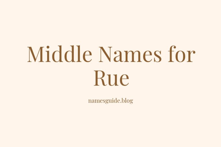 61+ Middle Names for Rue: The Perfect Complement