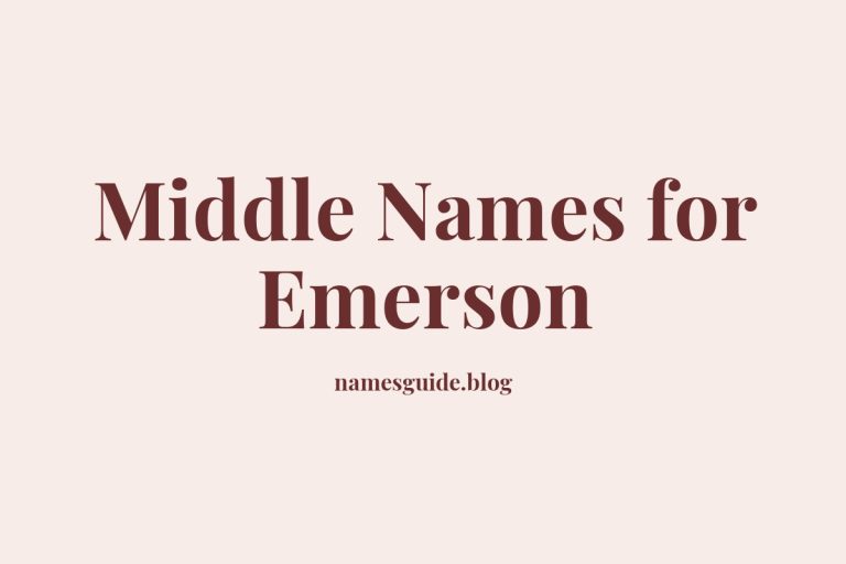 56+ Middle Names for Emerson: The Perfect Complement