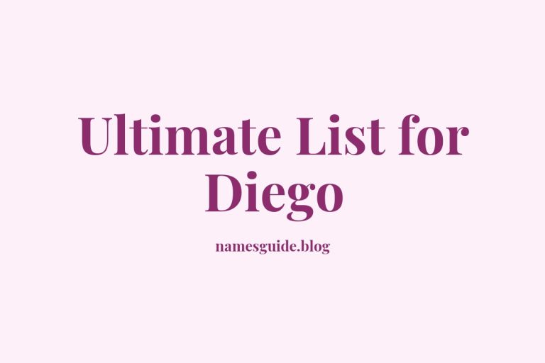 58+ Middle Names for Diego: The Ultimate List