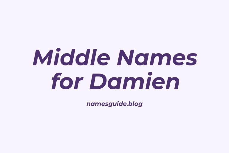 78+ Middle Names for Damien: The Ultimate List