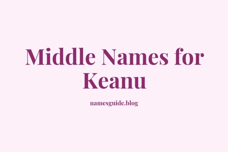 55+ Middle Names for Keanu: The Ultimate List