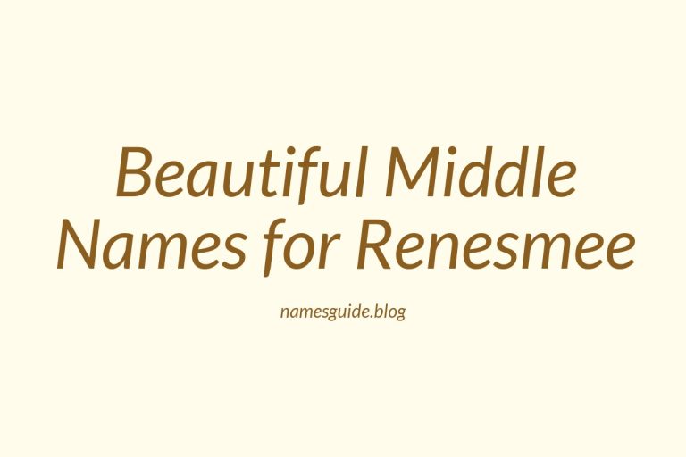 50+ Beautiful Middle Names for Renesmee