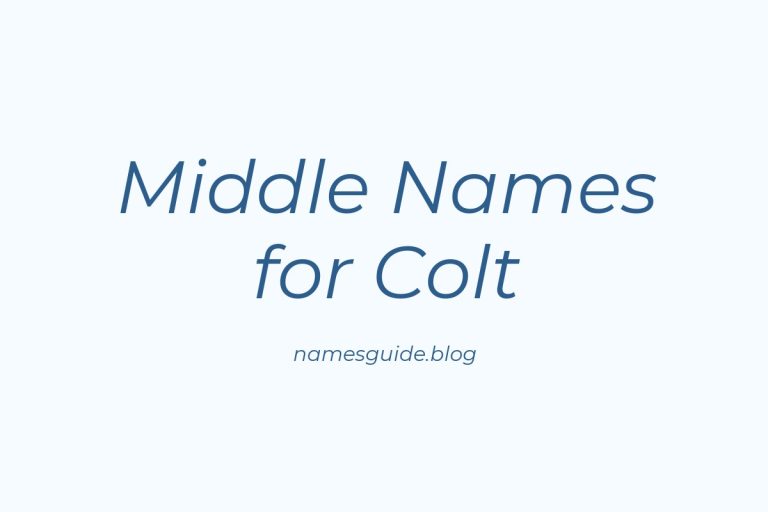 78+ Middle Names for Colt: The Ultimate Guide