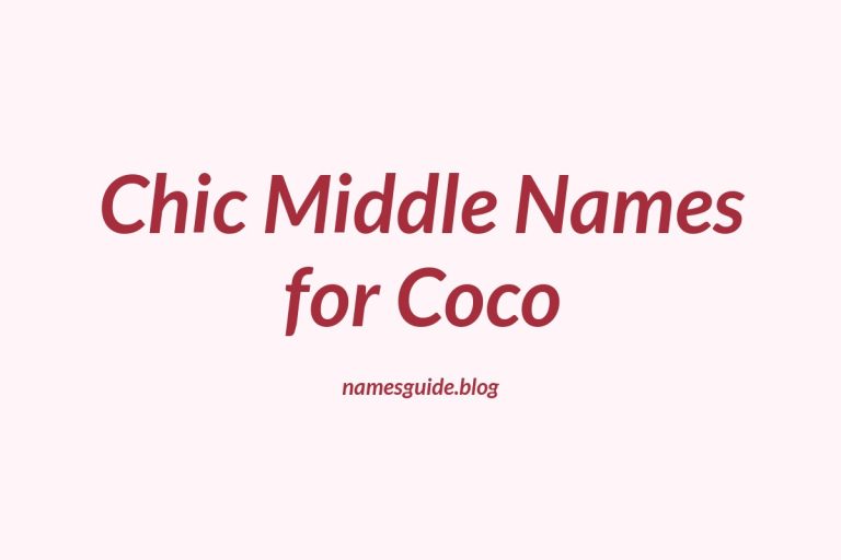 62+ Chic Middle Names for Coco: The Perfect Pairing