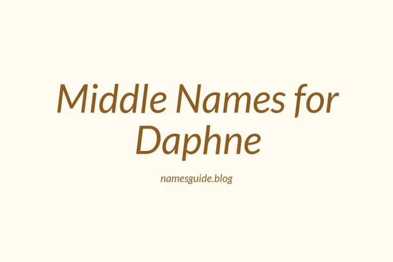 77+ Middle Names for Daphne: The Ultimate List