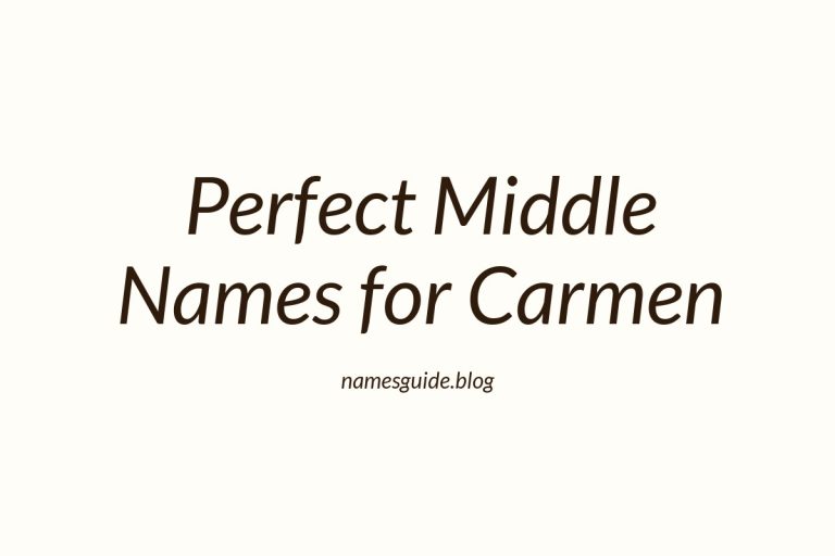 47+ Perfect Middle Names for Carmen