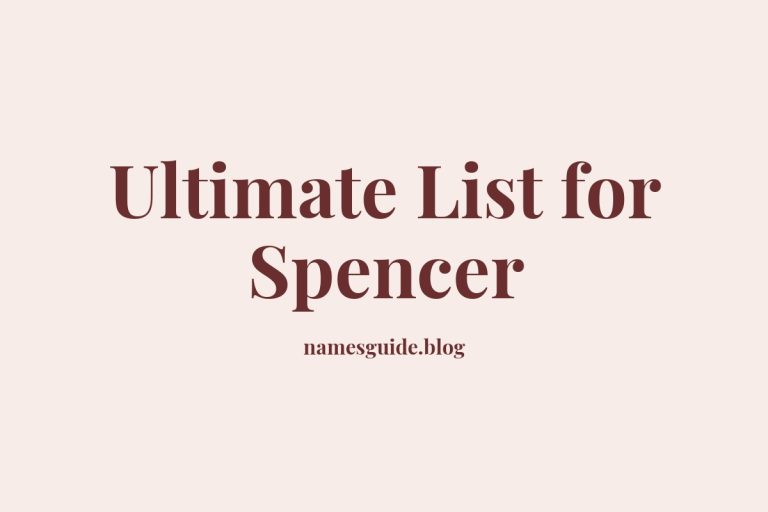 75+ Middle Names for Spencer: The Ultimate List