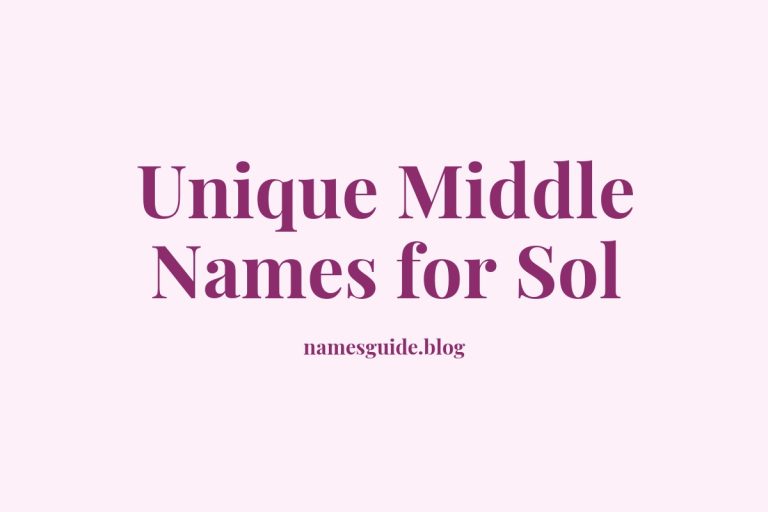 57+ Unique Middle Names for Sol: Find the Perfect Fit