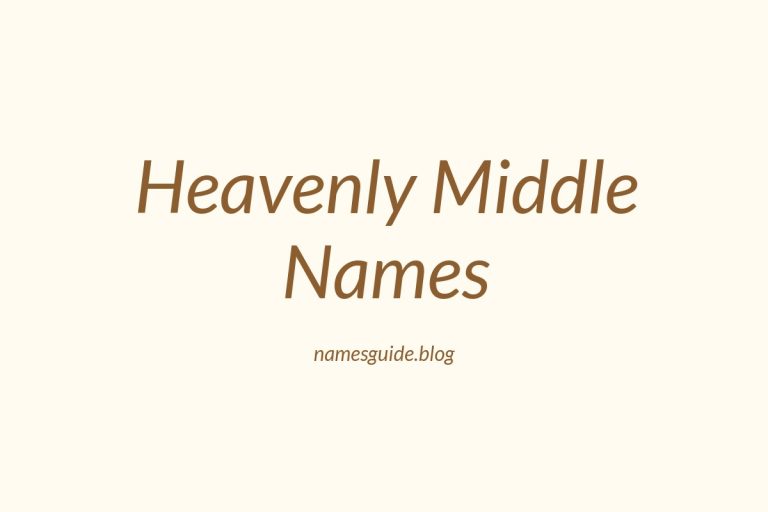 64+ Heavenly Middle Names for Your Little Angel