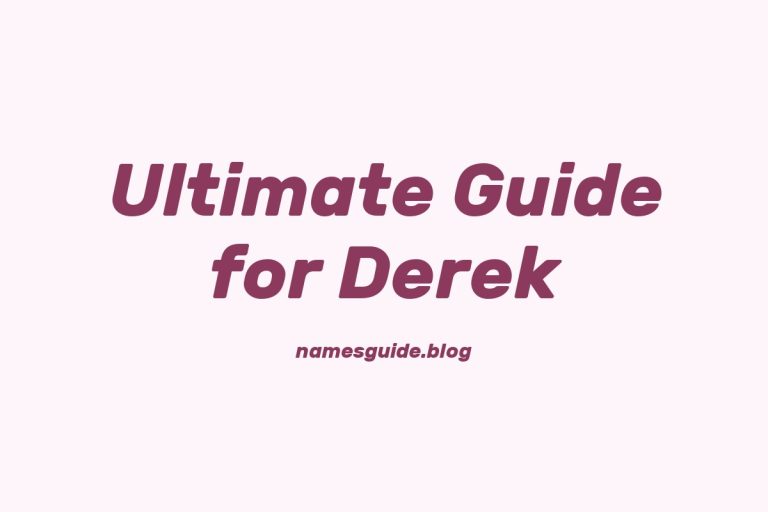 65+ Middle Names for Derek: The Ultimate Guide