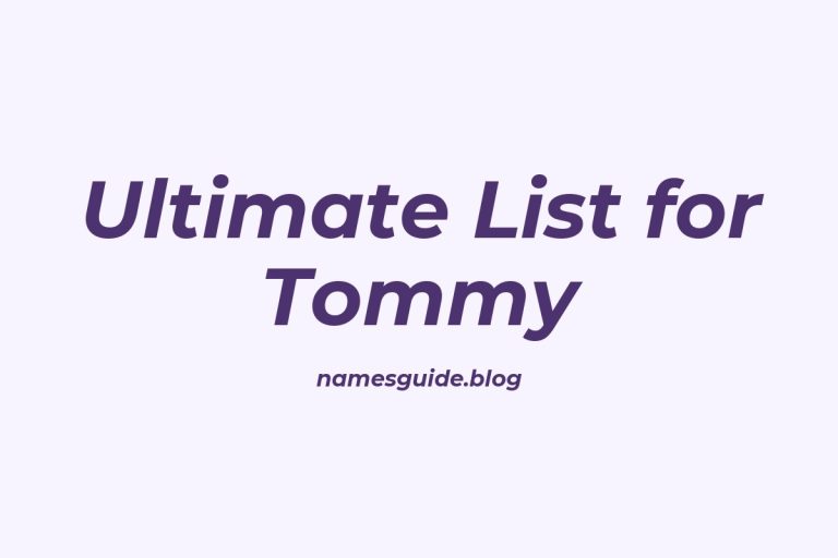 48+ Middle Names for Tommy: The Ultimate List