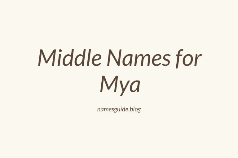 77+ Middle Names for Mya: The Ultimate List