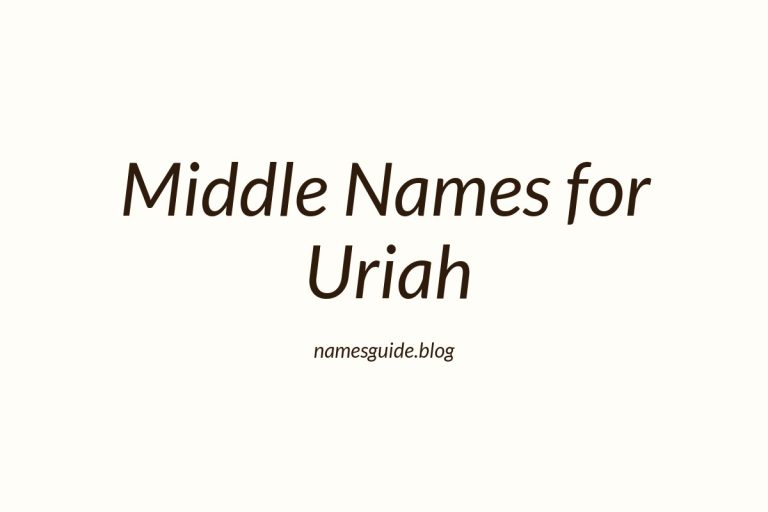 64+ Middle Names for Uriah: The Ultimate List