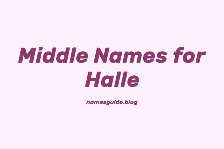 79+ Middle Names for Halle: The Ultimate List