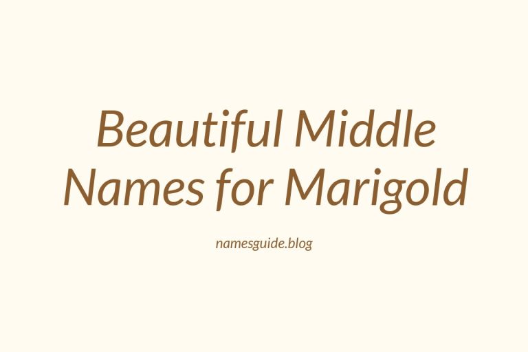 58+ Beautiful Middle Names for Marigold: Find the Perfect Match