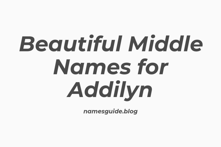 46+ Beautiful Middle Names for Addilyn