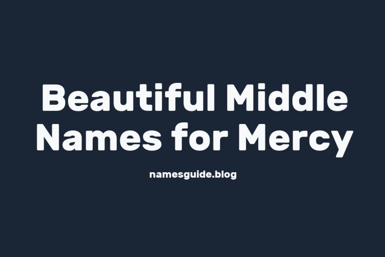 74+ Beautiful Middle Names for Mercy: Find the Perfect Fit