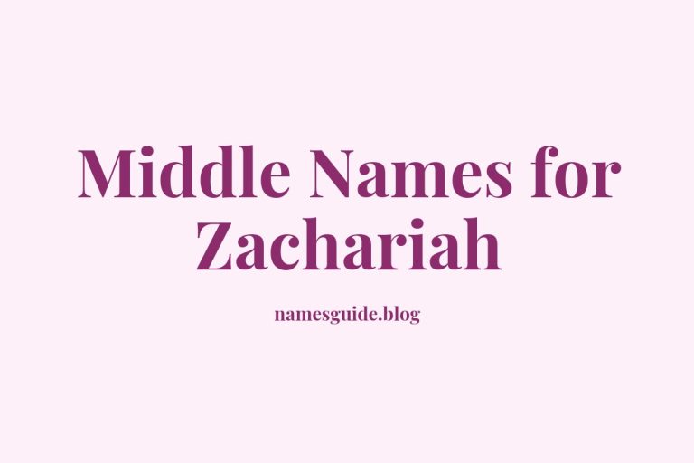 73+ Middle Names for Zachariah: The Ultimate Guide