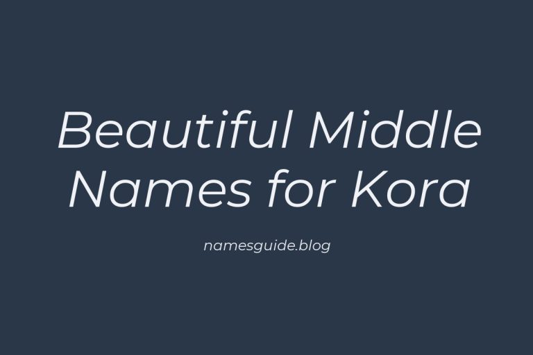 45+ Beautiful Middle Names for Kora: Find the Perfect Match