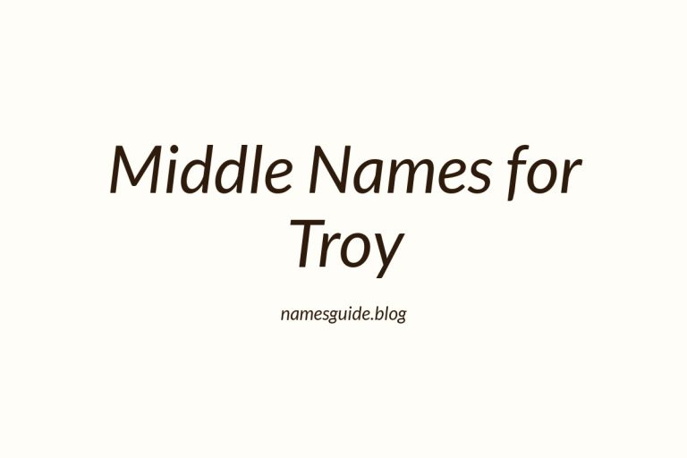 74+ Middle Names for Troy: The Ultimate List