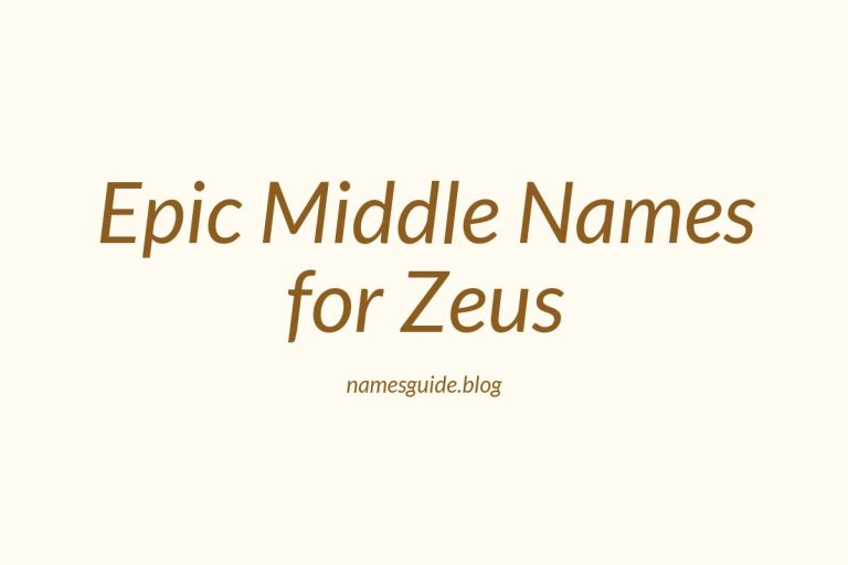 54+ Epic Middle Names for Zeus