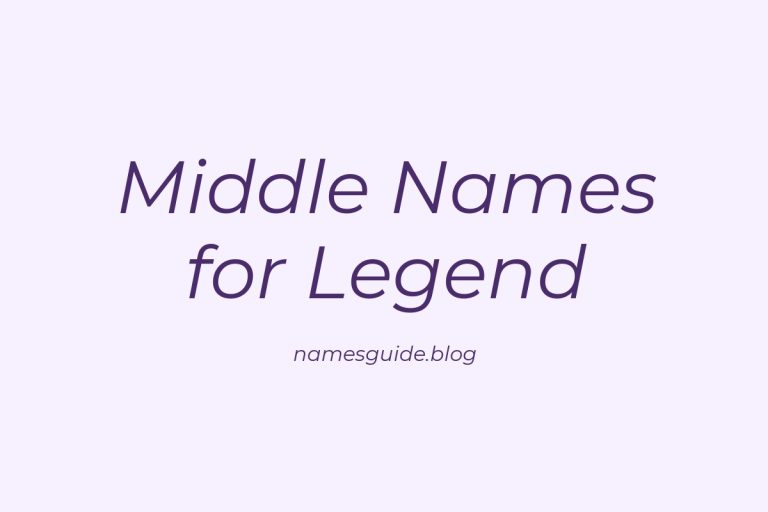 53+ Middle Names for Legend: The Ultimate Guide