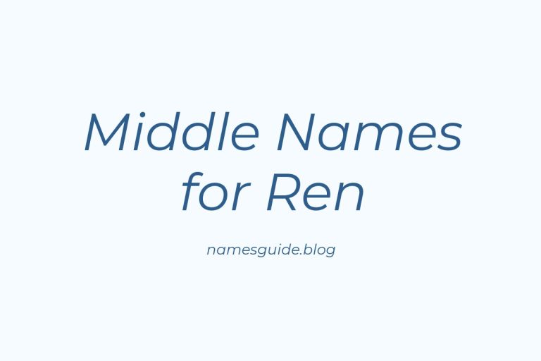 58+ Middle Names for Ren: The Ultimate List
